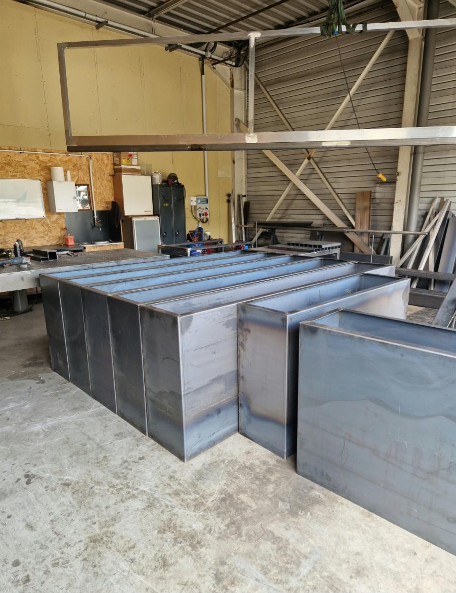 Fabrication de bacs en acier Corten sur mesure &agrave; Vieux-Thann Guebwiller
