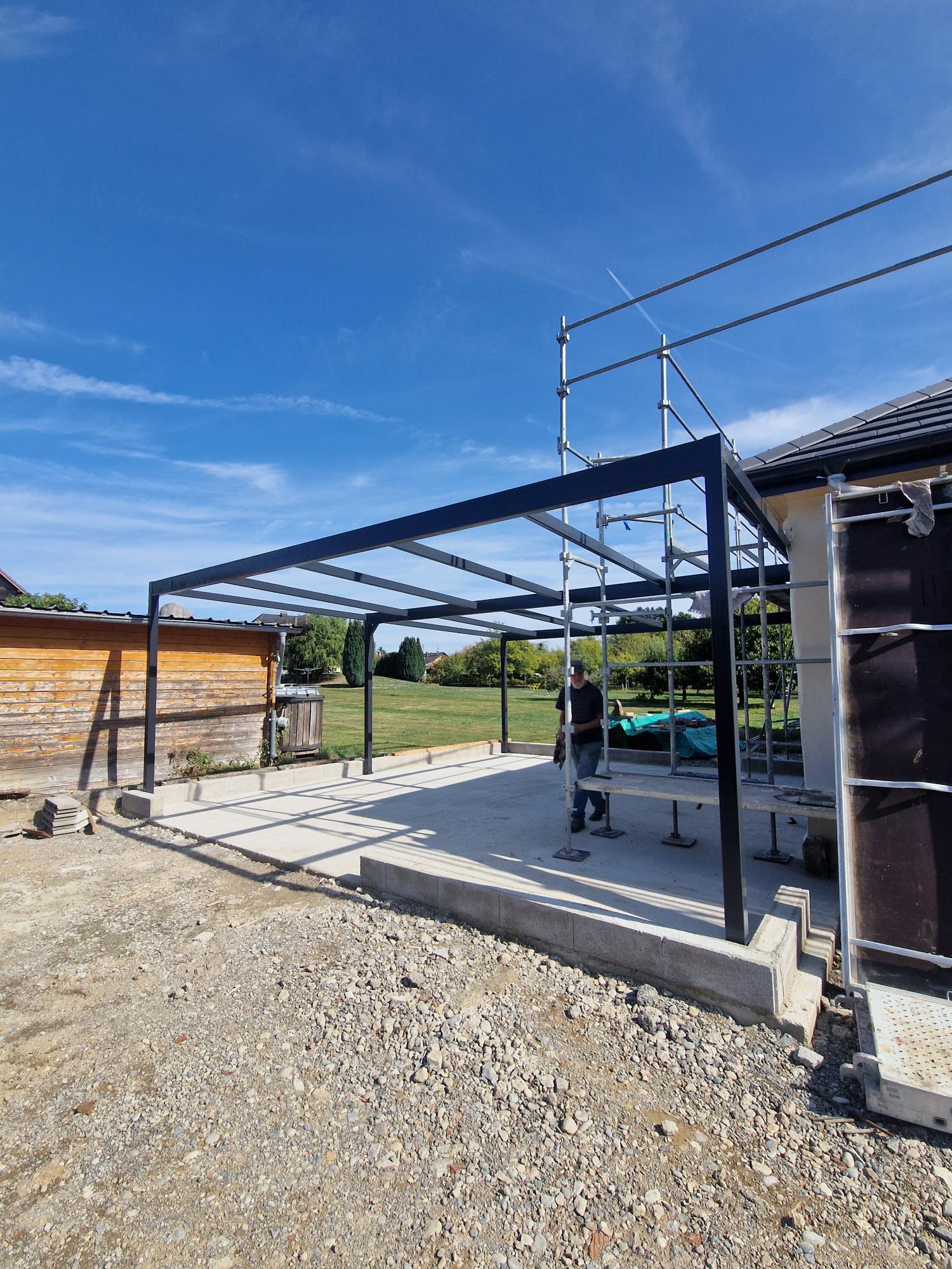 STRUCTURE METALLIQUE GARAGE SK CONCEPT 3 | SK Concept Fabrication et installation d’une structure métallique de garage sur mesure dans le Haut-Rhin (68) Illzach 2
