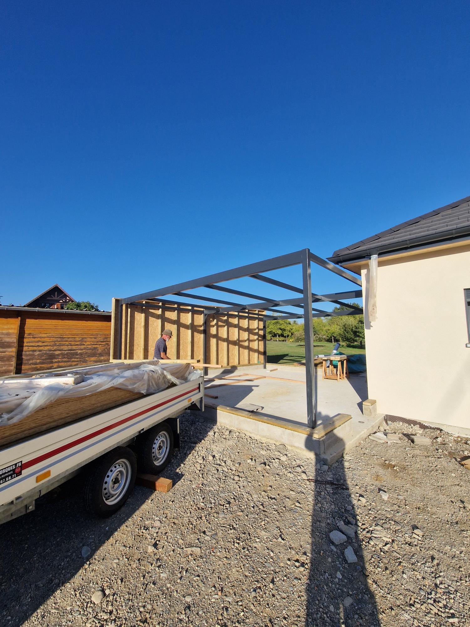STRUCTURE METALLIQUE GARAGE SK CONCEPT 4 | SK Concept Fabrication et installation d’une structure métallique de garage sur mesure dans le Haut-Rhin (68) Riedisheim 3
